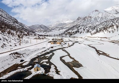 بارش برف در شهرستان الیگودرز