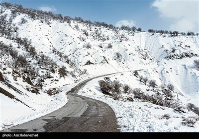 بارش برف در شهرستان الیگودرز