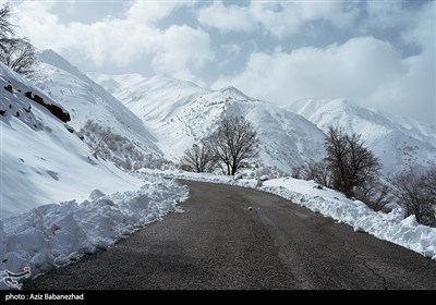 بارش برف در شهرستان الیگودرز