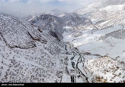 بارش برف در شهرستان الیگودرز