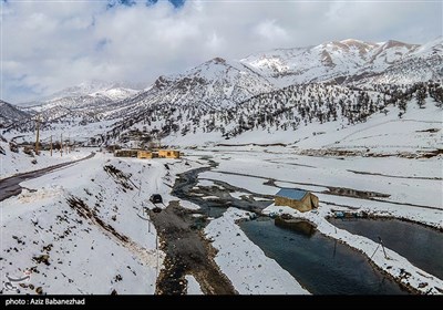 بارش برف در شهرستان الیگودرز