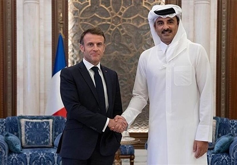 رایزنی امیر قطر و رئیس‌جمهور فرانسه درباره ایران