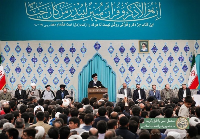 برگزاری محفل انس با قرآن کریم با حضور رهبر انقلاب اسلامی برگزاری محفل انس با قرآن کریم با حضور رهبر انقلاب اسلامی
