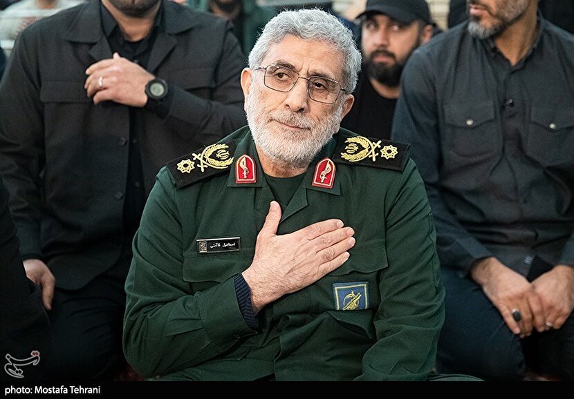 حضور سردار قاآنی در مراسم تشییع شهدای اقتدار ملی