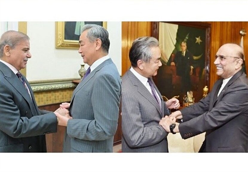 توسعه همکاری‌ها محور دیدار وزیر خارجه چین با رئیس‌جمهور و نخست‌وزیر پاکستان