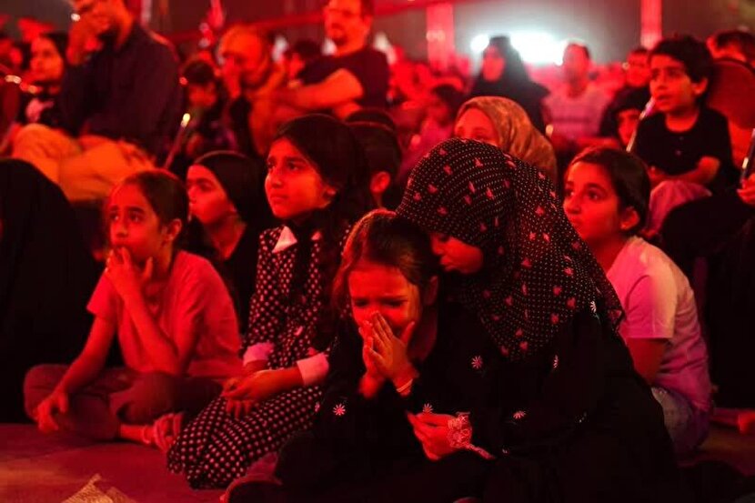 حضور کودکان در شب شهادت حضرت رقیه در مراسم محرم شهر
