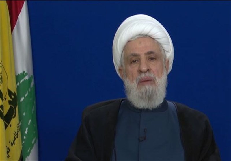 قدردانی شیخ نعیم قاسم از رهبری و ملت ایران در دیدار با لاریجانی