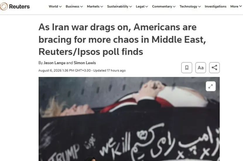 نظرسنجی رویترز: مردم آمریکا جنگ علیه ایران را عامل بی‌ثباتی می‌دانند