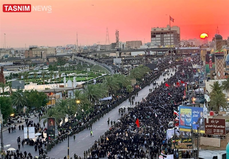وداع تاریخی در نجف اشرف؛ سیل خروشان جمعیت در تشییع قائد شهید امت